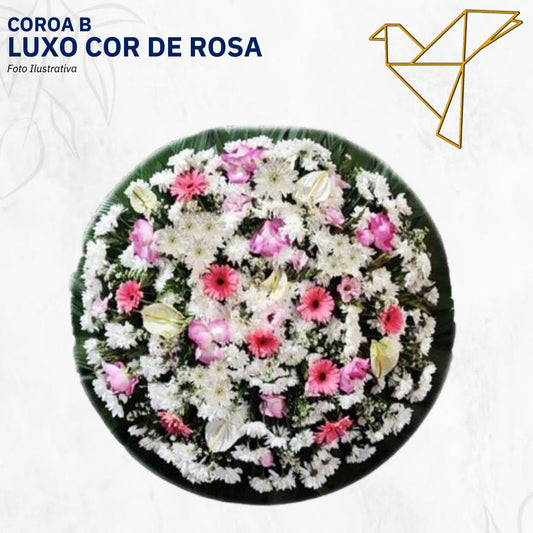 Coroa B - Luxo Cor de Rosa